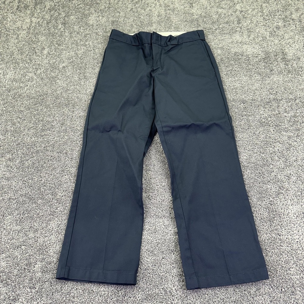 Dickies 874 Pants Mens 34x29 Blue Original Fit Chino Straight Workwear Pockets